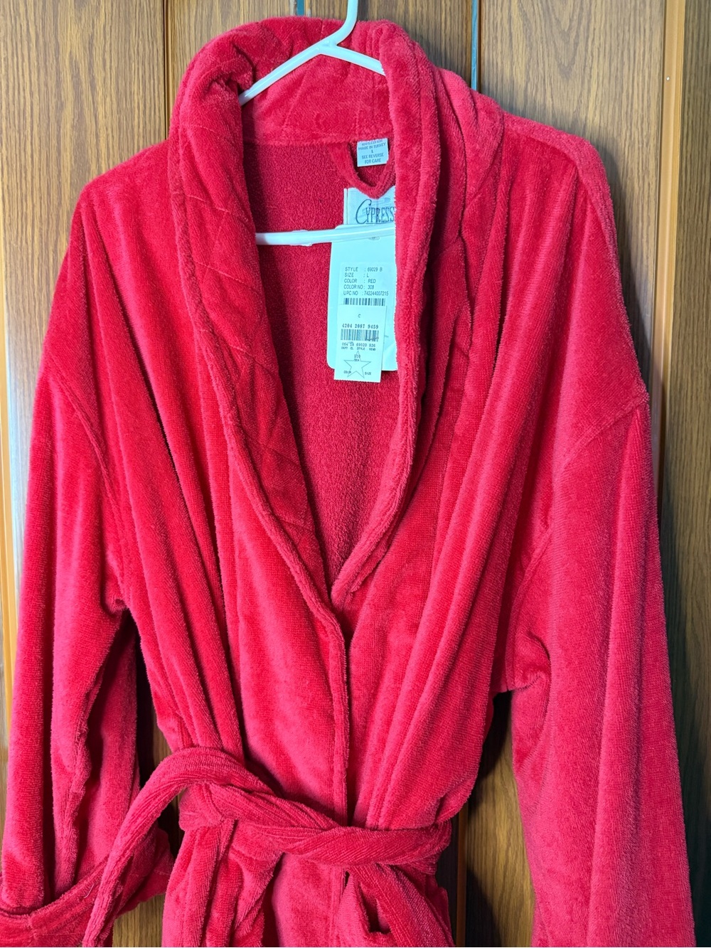 Cozy Shawl-Collar Robe in Bright Red by Cuddl Duds